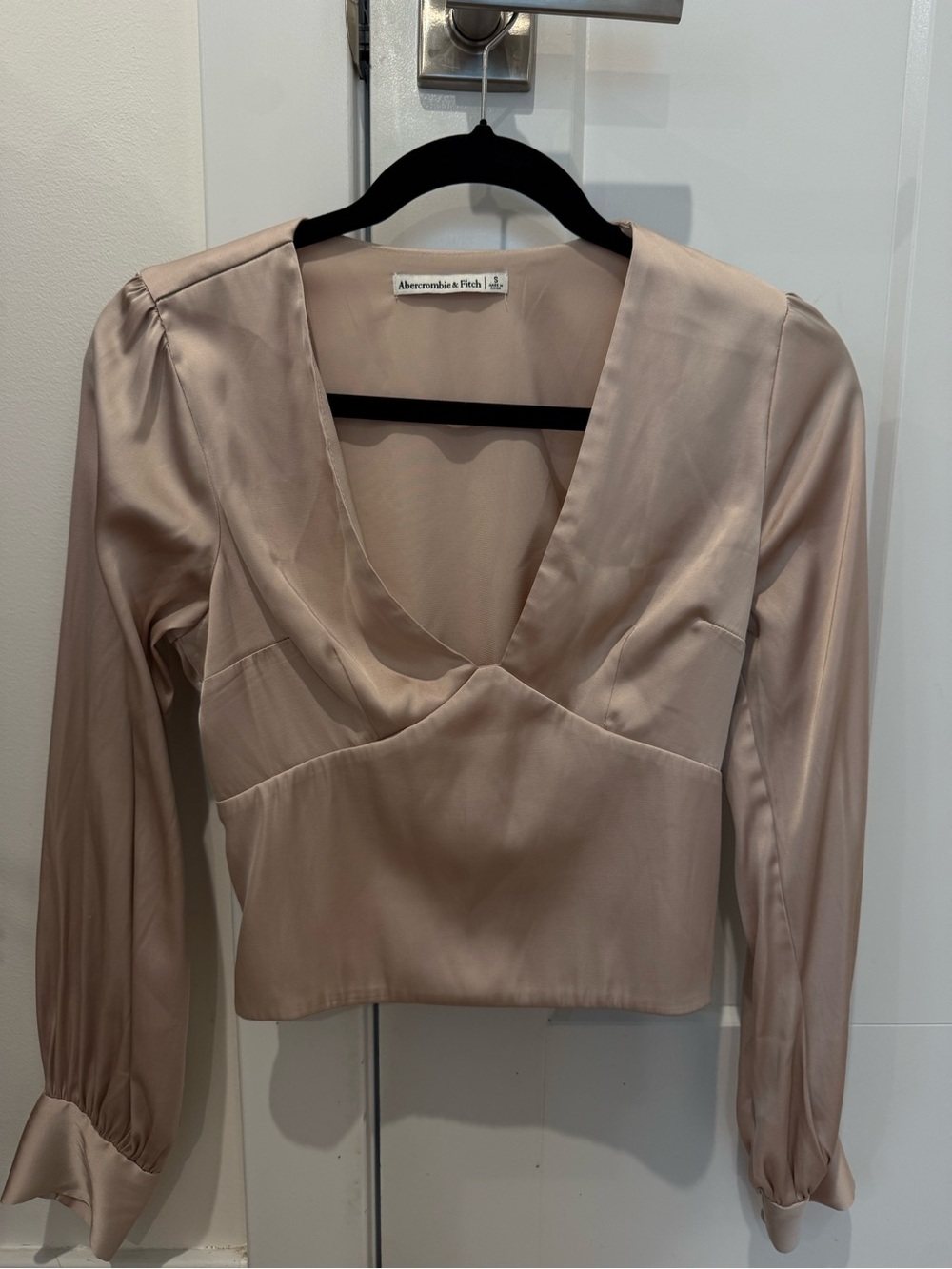 Abercrombie & Fitch Satin long sleeve top